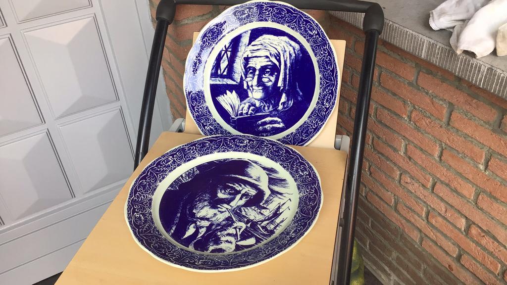 Assiettes de Delft 35 cm, Antiquités & Art, Enlèvement
