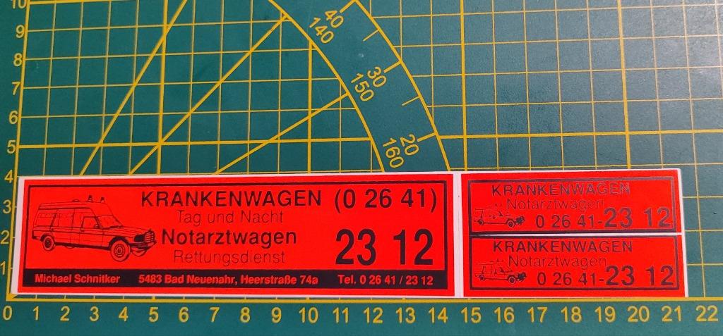 Sticker Mercedes Ambulance voor map auto papieren jaren'80, Enlèvement ou Envoi