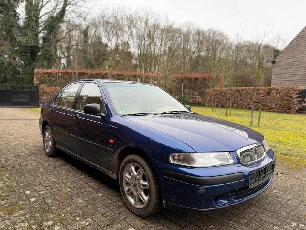 Rover 400 1.6 Benzine Leder Airco Lez ok Export, Auto's, Startonderbreker, Beige, Blauw, Leder