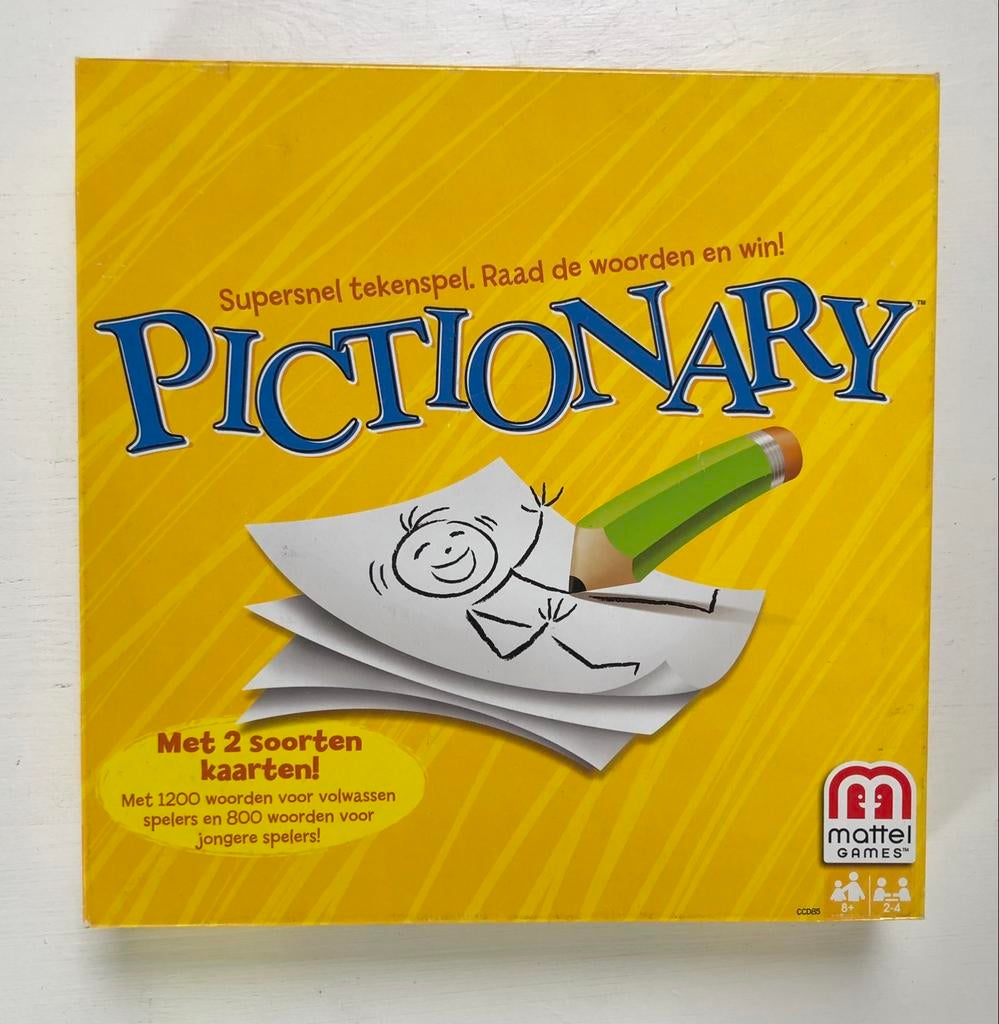 Pictionary Mattel gezelschapsspel, Ophalen of Verzenden, Zo goed als nieuw, Mattel