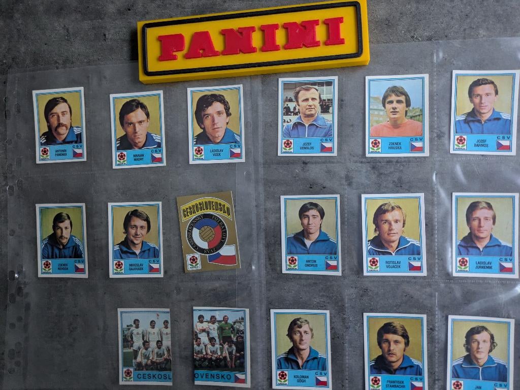 AUTOCOLLANTS PANINI FOOTBALL EUROPE 80 Cesko 17x rares, Envoi, Neuf