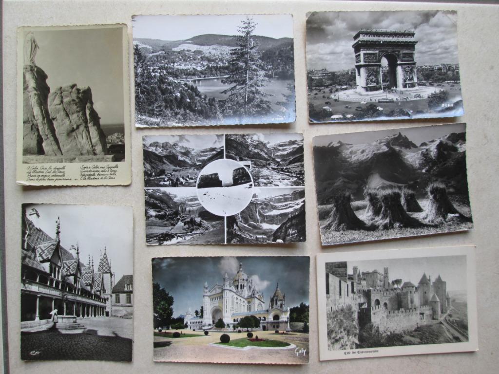 8 oude postkaarten van Frankrijk (jaren 50 - 60 ), Envoi, France