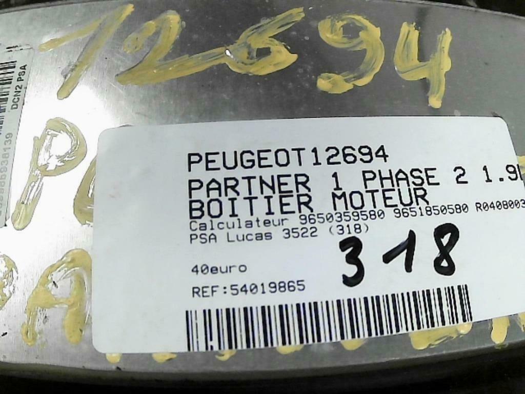 Boitier moteur Peugeot Partner 1 1.9D 53kw 9650359580 (318), Enlèvement ou Envoi, Utilisé, Peugeot