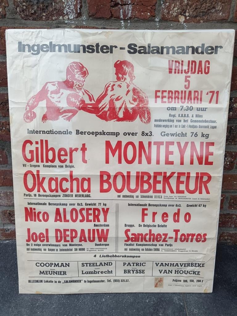 Vintage boxaffiche.COOPMAN 1971, Ophalen of Verzenden, Zo goed als nieuw