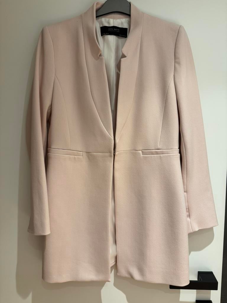 Zara blazer in pastelroze L, Kleding | Dames, Ophalen, Zara, Maat 42/44 (L), Zo goed als nieuw