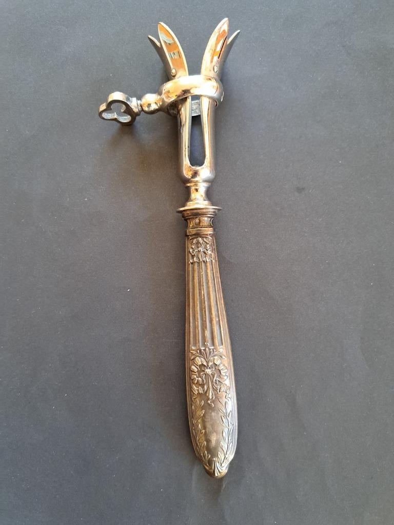 Ancienne pince à gigot-os, métal argenté, Antiquités & Art, Enlèvement, Argent