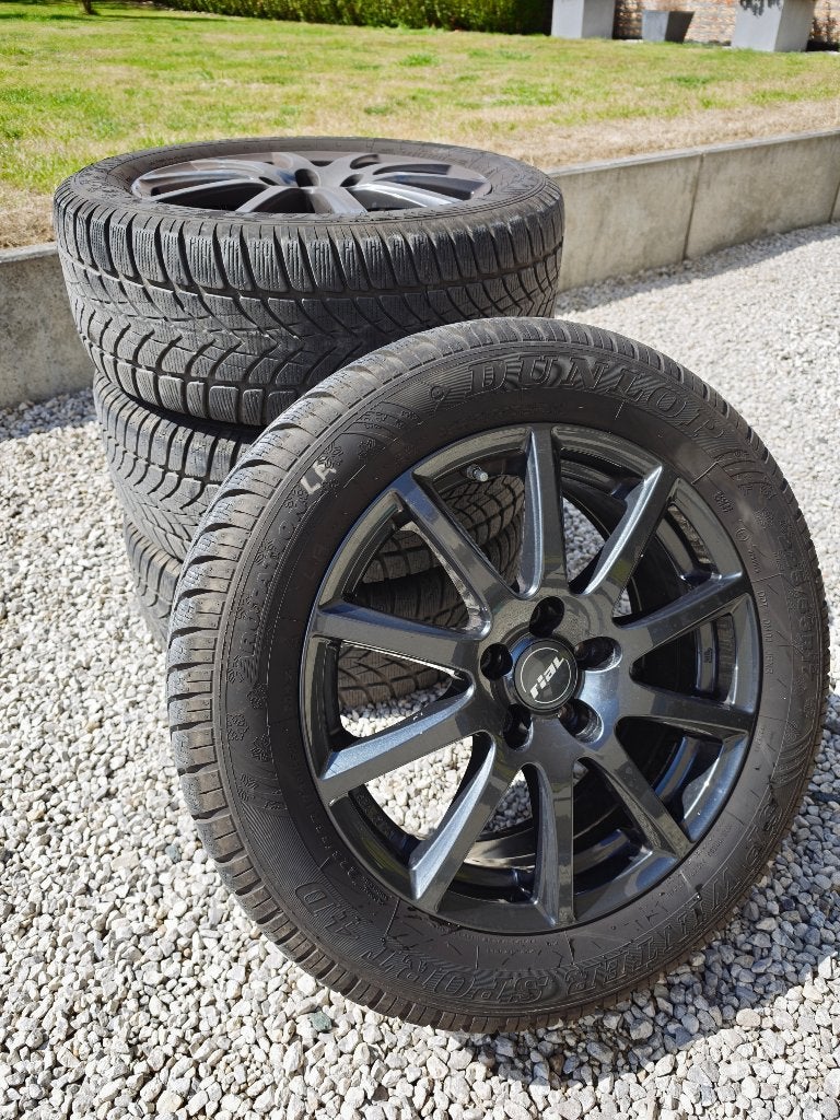 Dunlop Winterbanden op velg Rial voor Opel Cascada, Ophalen, Gebruikt, Banden en Velgen, 17 inch