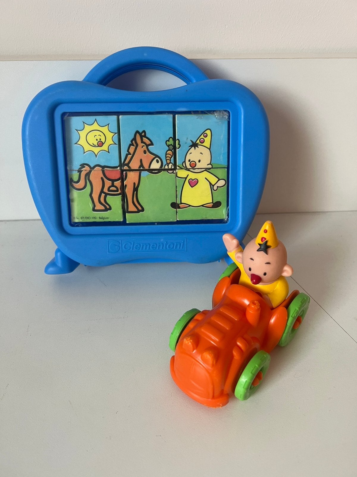 Bumba houten puzzel en auto, Ophalen of Verzenden, Zo goed als nieuw
