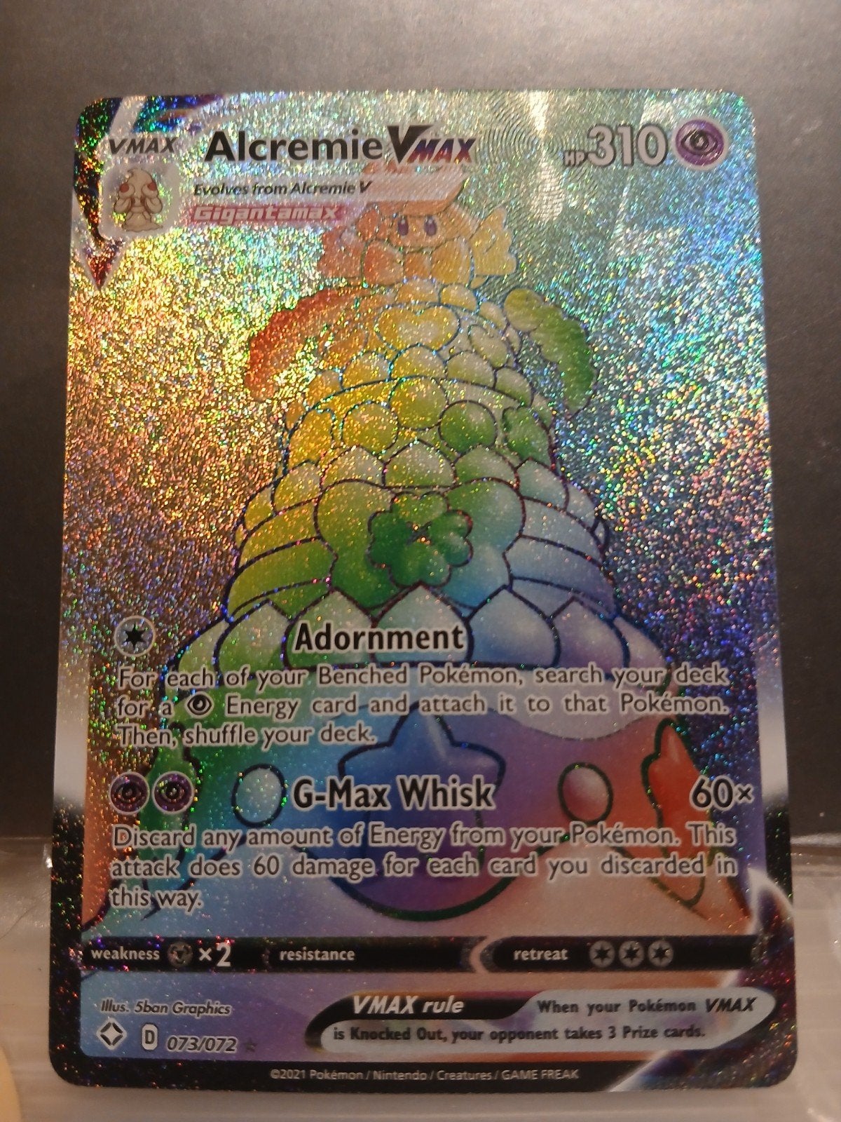 alcremie vmax secret 073 pokemon Shining Fates, Enlèvement ou Envoi, Neuf, Cartes en vrac, Foil