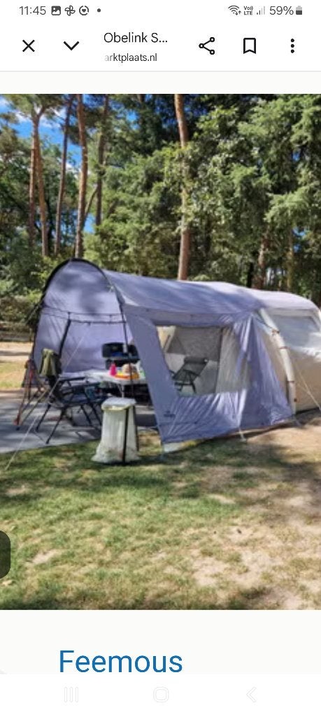 Obelink soleil plus window cooldark luifel, Caravanes & Camping, Enlèvement, Utilisé, Polyester, Autres marques