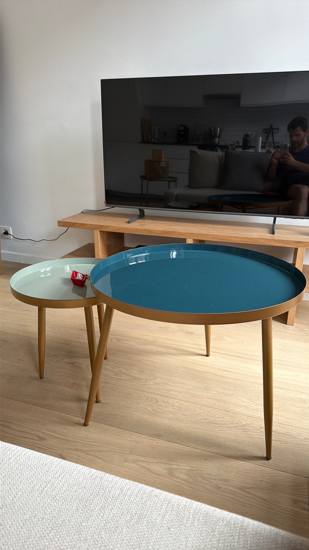 Coffee table, Maison & Meubles, Tables | Tables de salon, Rond, Enlèvement, Utilisé, Métal