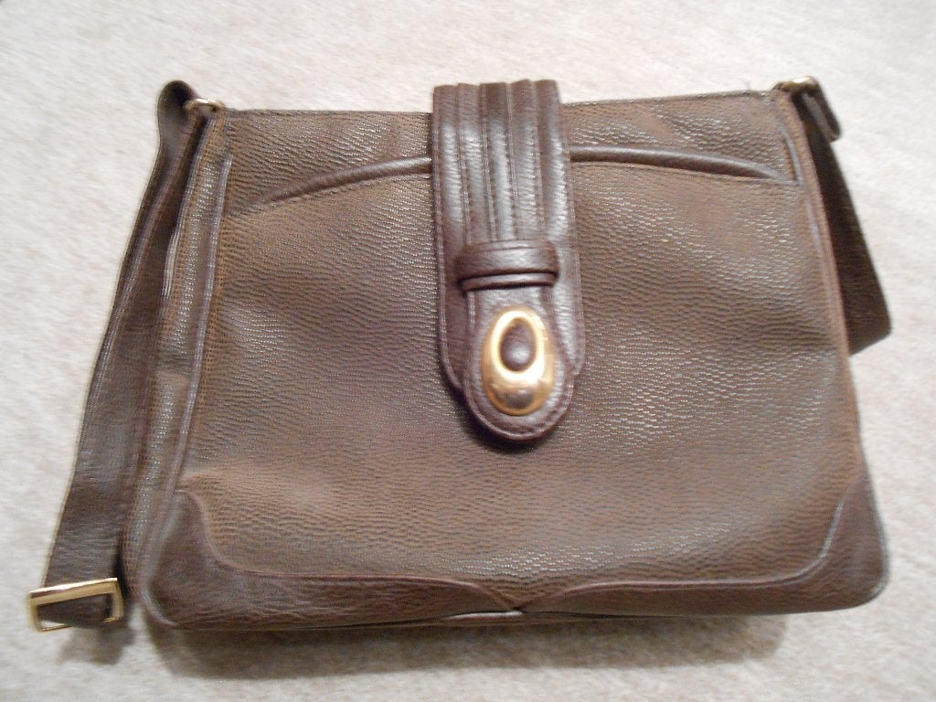 Sac à bandoulière en cuir, Enlèvement ou Envoi, Comme neuf, Brun, Cuir