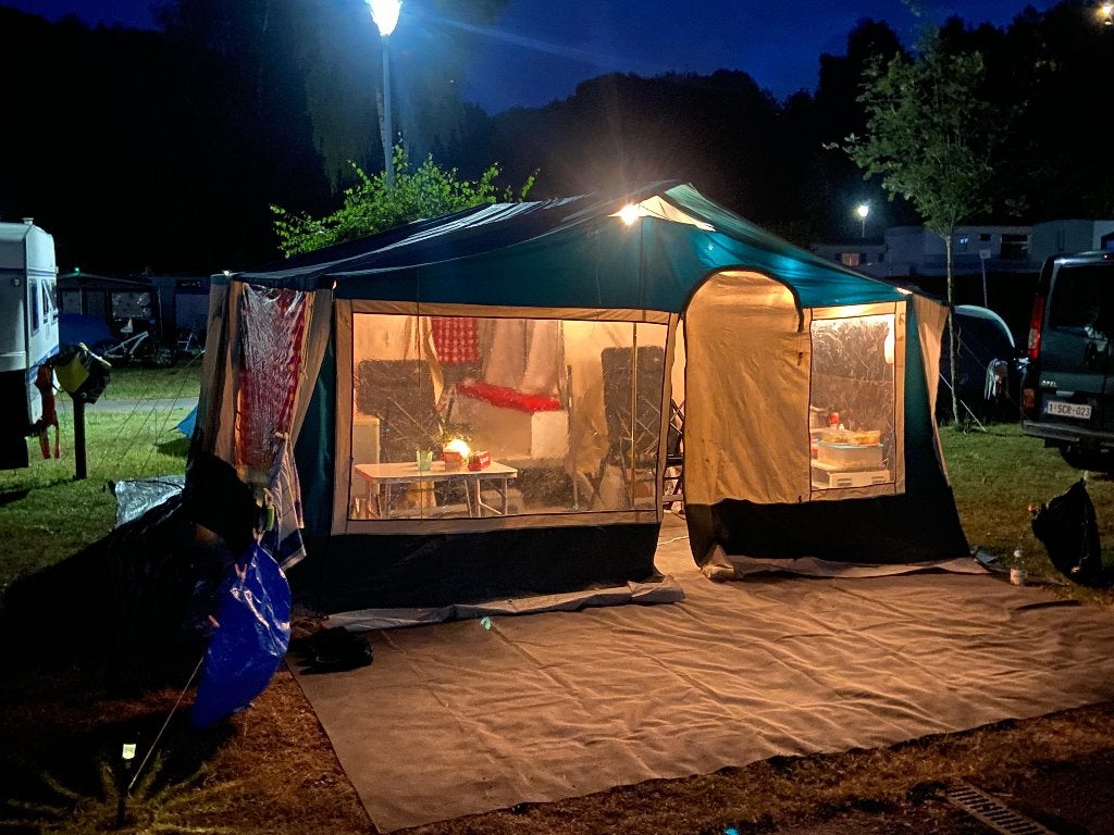 Cabanon Deluxe vouwwagen, Caravans en Kamperen, Ophalen, Tot en met 2, Aanwezig, Antraciet