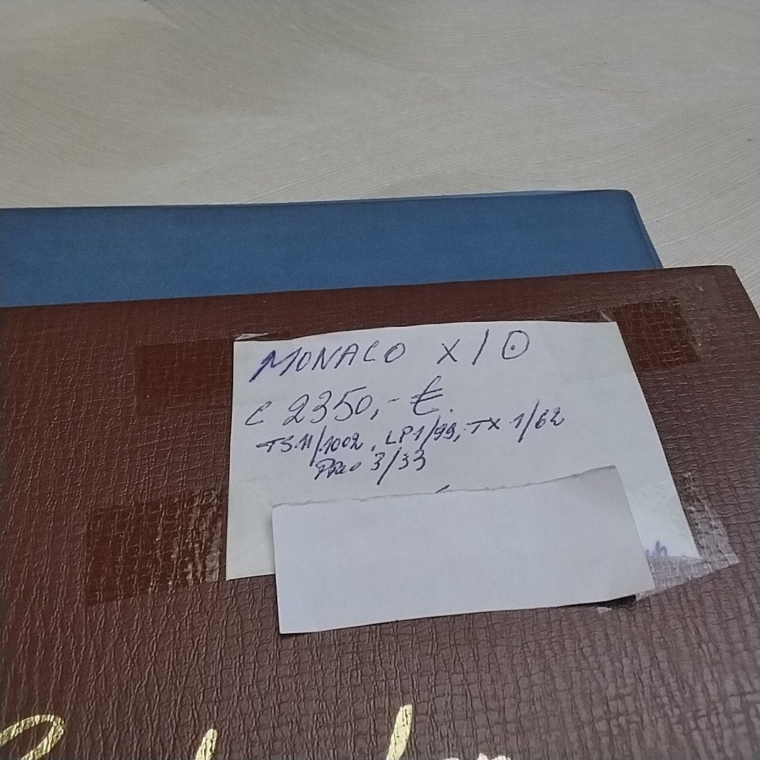 MONACO X estampillé entre le 11/2002, LP 1/99 cote 2350,00€, Envoi