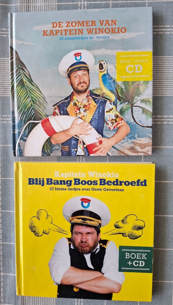 4 Boeken met cd´s Kapitein Winokio, Ophalen, Zo goed als nieuw, Muziek