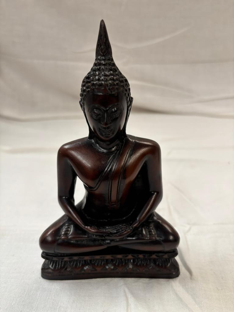 Sitting Boeddha beeld in resin, Ophalen of Verzenden, Zo goed als nieuw