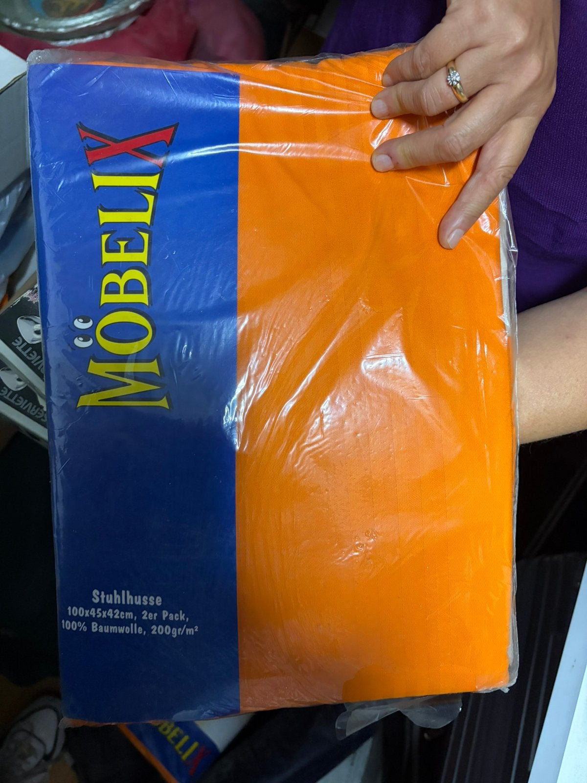 Oranje stoelhoezen (4stuks), Ophalen of Verzenden, Nieuw, Overige kleuren