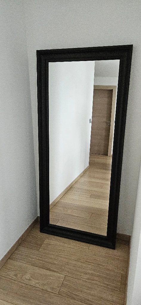 Grand miroir noir, Maison & Meubles, Comme neuf, Rectangulaire, 75 à 100 cm, 150 à 200 cm