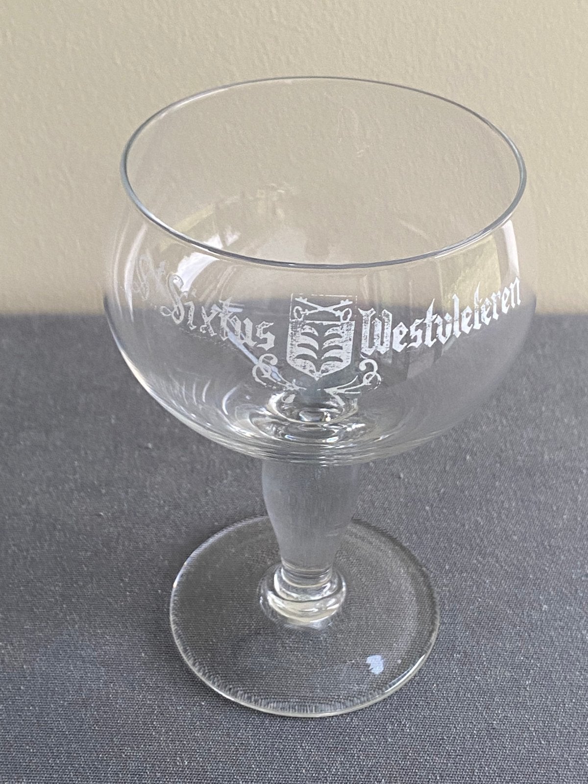 Oud glas brouwerij abdij ST-SIXTUS te WESTVLETEREN trappist, Verzamelen, Biermerken, Ophalen of Verzenden, Gebruikt, Glas of Glazen