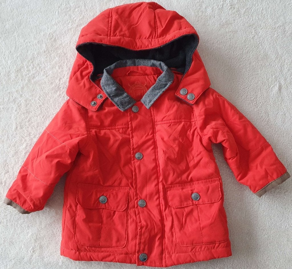 Manteau orange capuche amovible - T18mois -Buissonière- NEUF, Kinderen en Baby's, Ophalen, Buissonière, Nieuw, Jasje