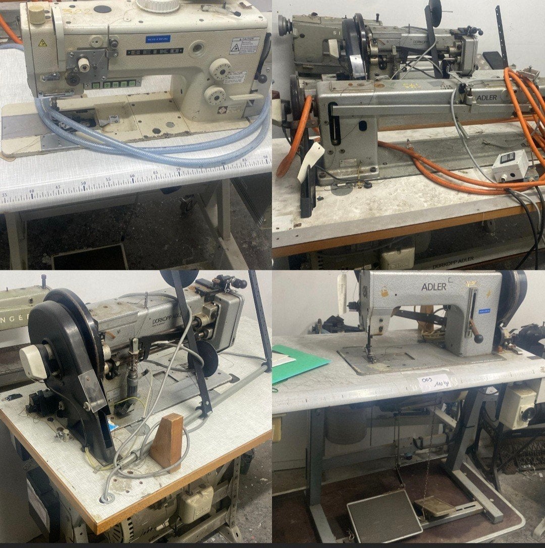 Lot de machines à coudre industrielles