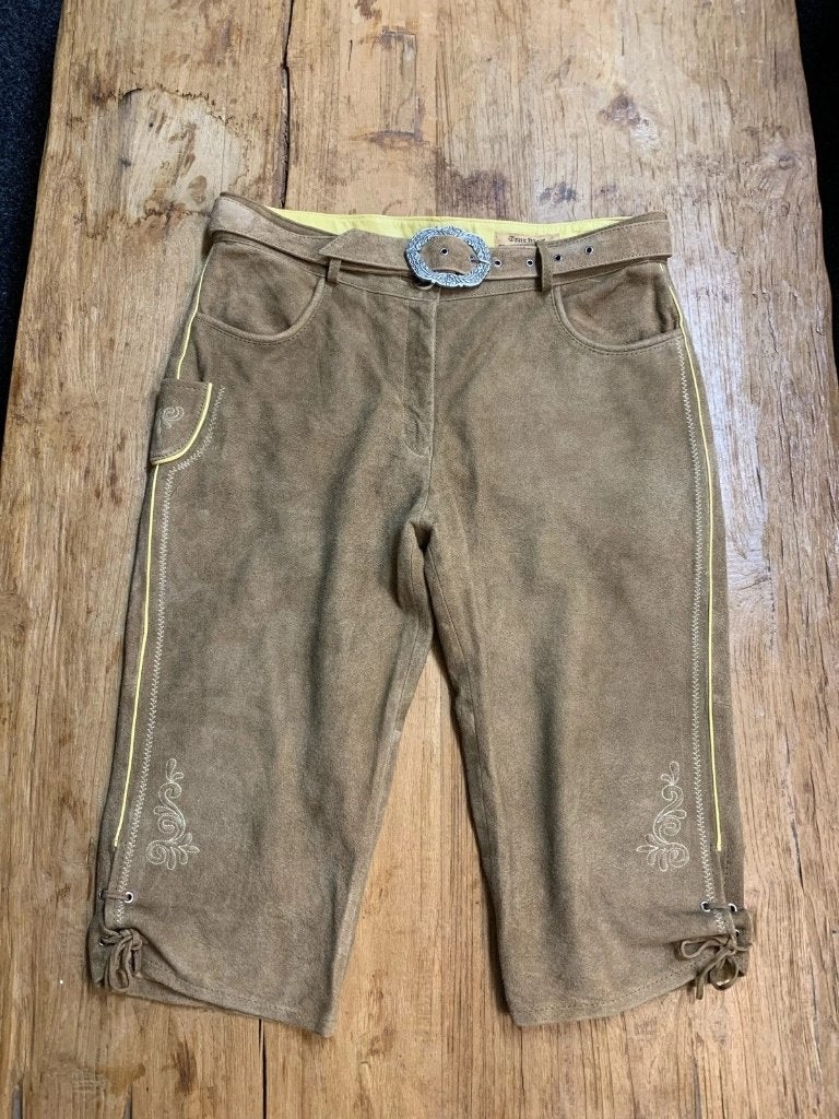 Dames originele Lederhosen/kniebroek, Vêtements | Femmes, Landhaus, Enlèvement ou Envoi, Comme neuf, Taille 42/44 (L)