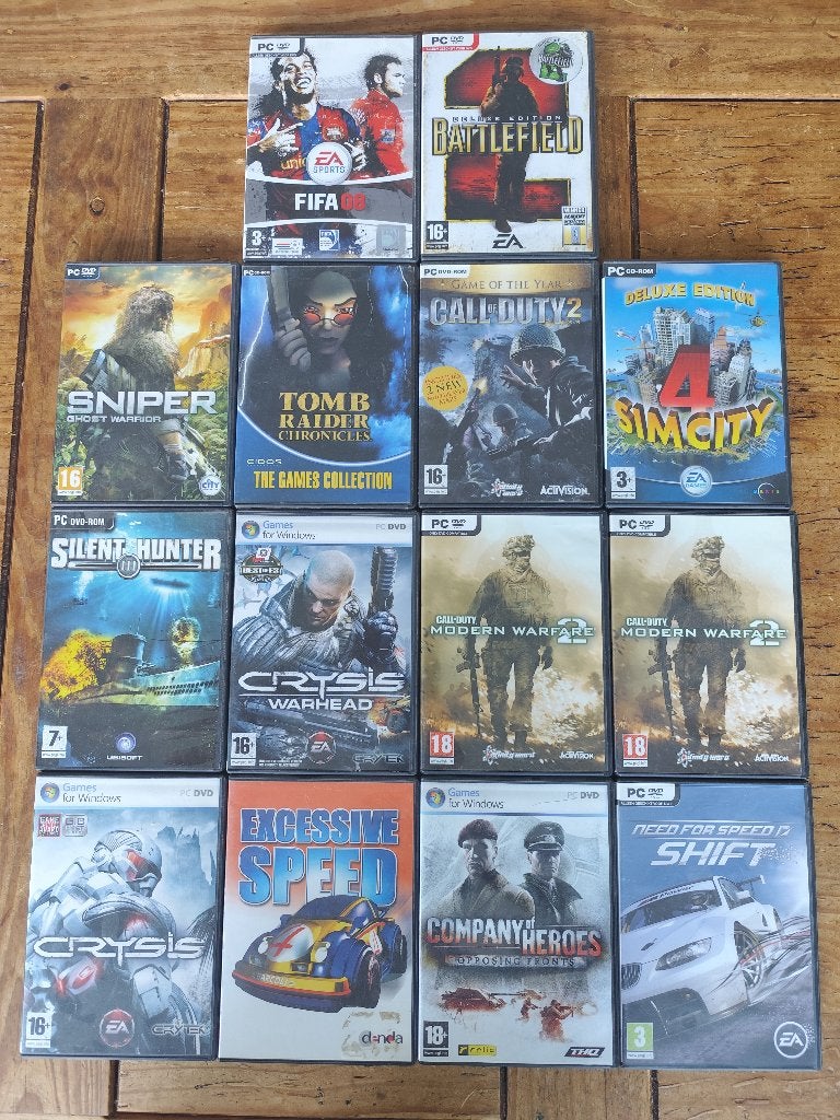 Lot van 14 PC oude PC games, 1 joueur, À partir de 12 ans, Un ordinateur, Autres genres