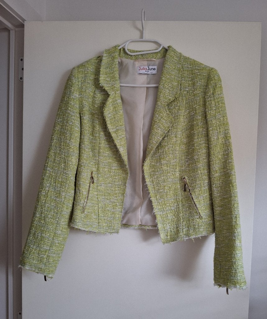 Groene blazer - Belgisch merk Julia June, Kleding | Dames, Jasjes, Kostuums en Pakken, Jasje, Groen, Ophalen, Maat 38/40 (M)