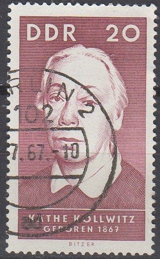 DDR - Kunstenares - Käthe Kollwitz - 1967, Ophalen of Verzenden, DDR, Gestempeld