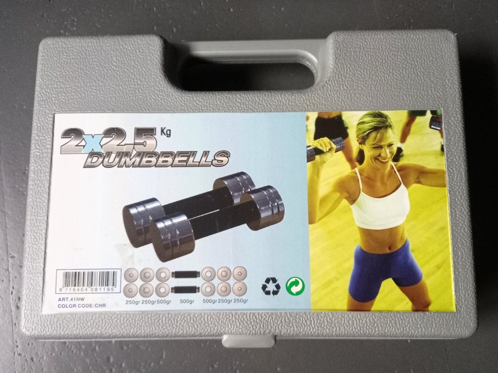 Dumbbells – 2x 2,5 kg, Enlèvement ou Envoi, Comme neuf, Bras, Haltère