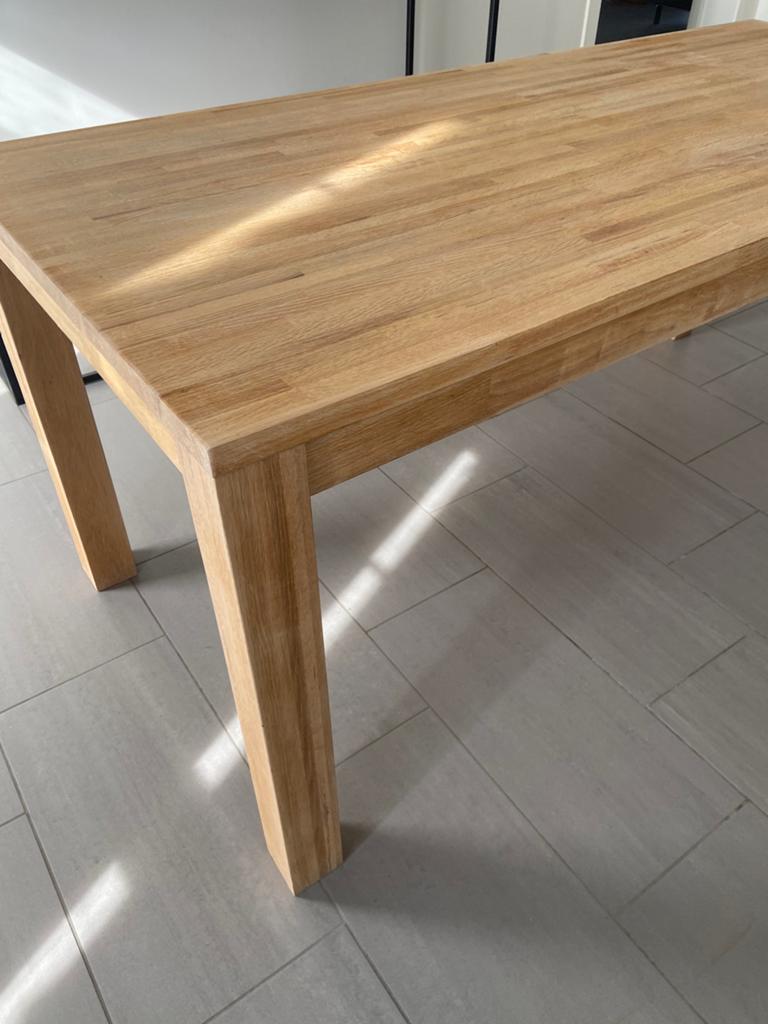 Houten eettafel, 150 à 200 cm, Cinq personnes ou plus, Comme neuf, Enlèvement