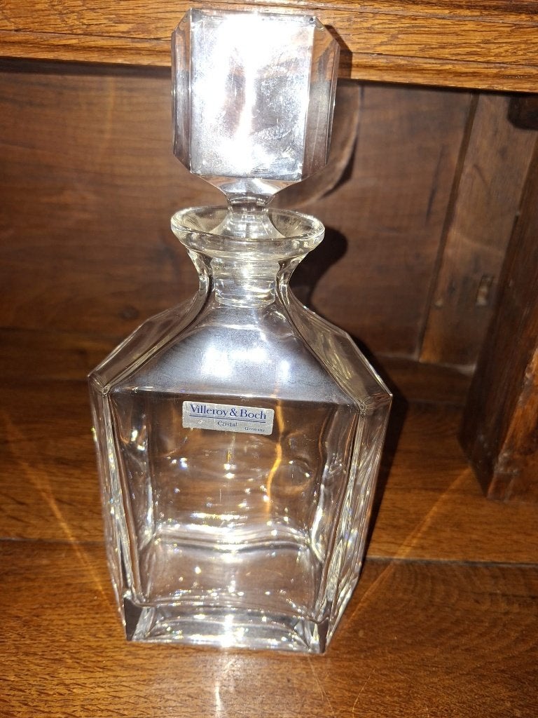kristallen Whisky karaf Boch, jaren 1960, Antiek en Kunst, Curiosa en Brocante, Ophalen of Verzenden