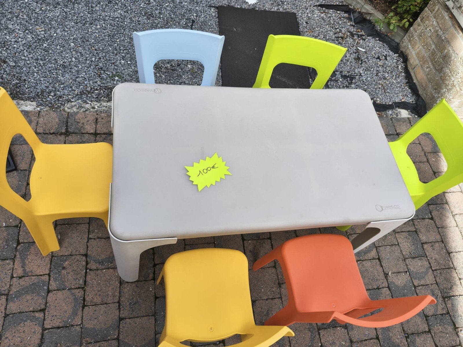 tafel met 6 stoeltjes, Ophalen, Gebruikt