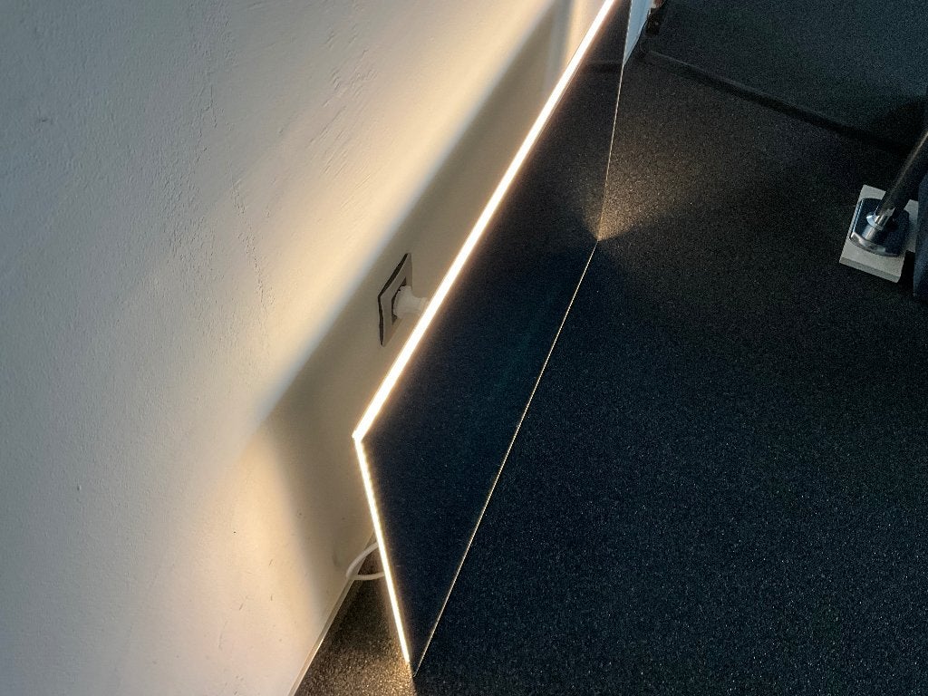 Spiegel met randverlichting, Huis en Inrichting, Woonaccessoires | Spiegels, Ophalen, Nieuw, 75 tot 100 cm, Minder dan 100 cm