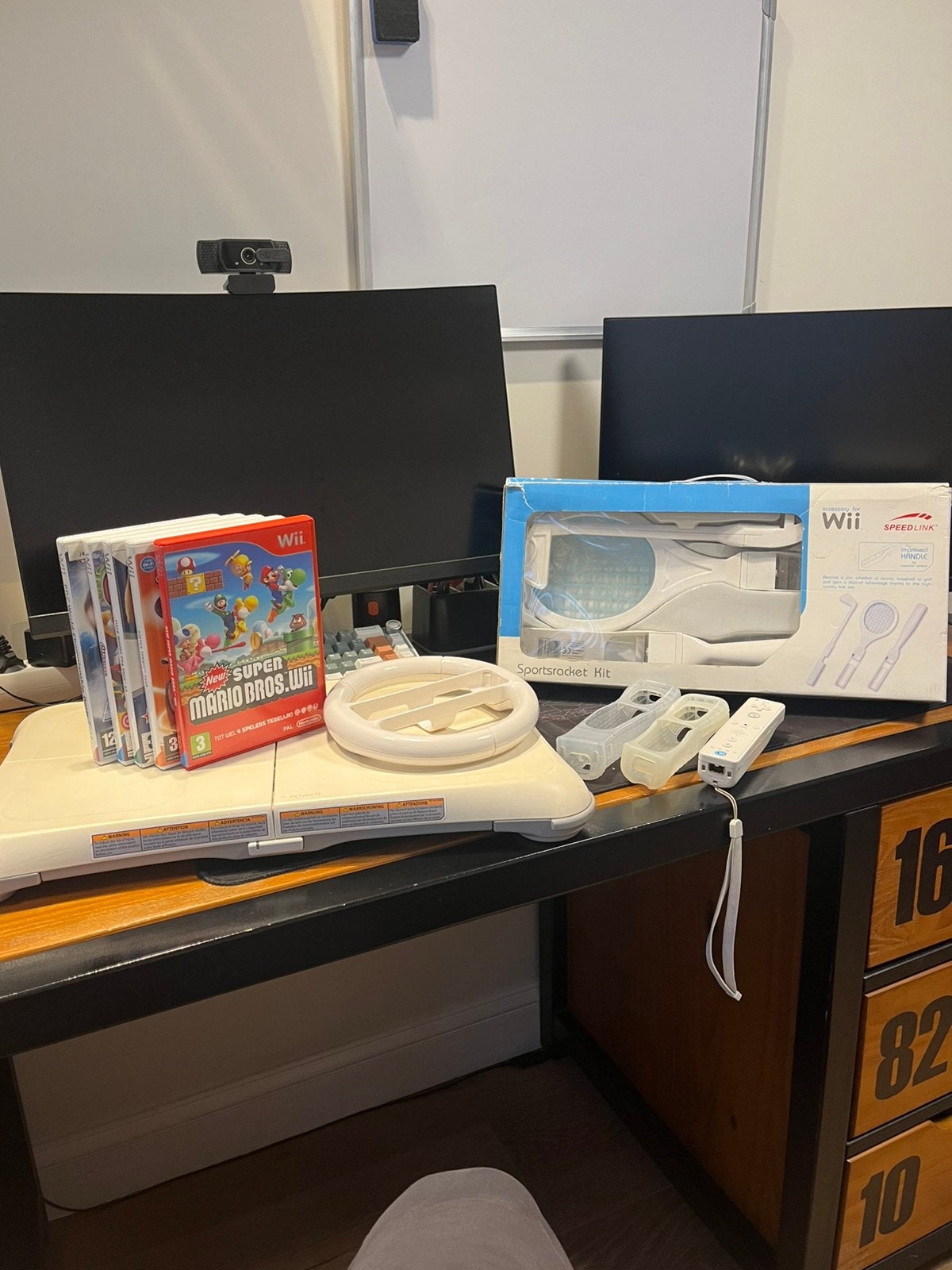 Nintendo Wii pakket – Balance Board + 5 games + accessoires, 3 spelers of meer, Ophalen, Gebruikt, Sport