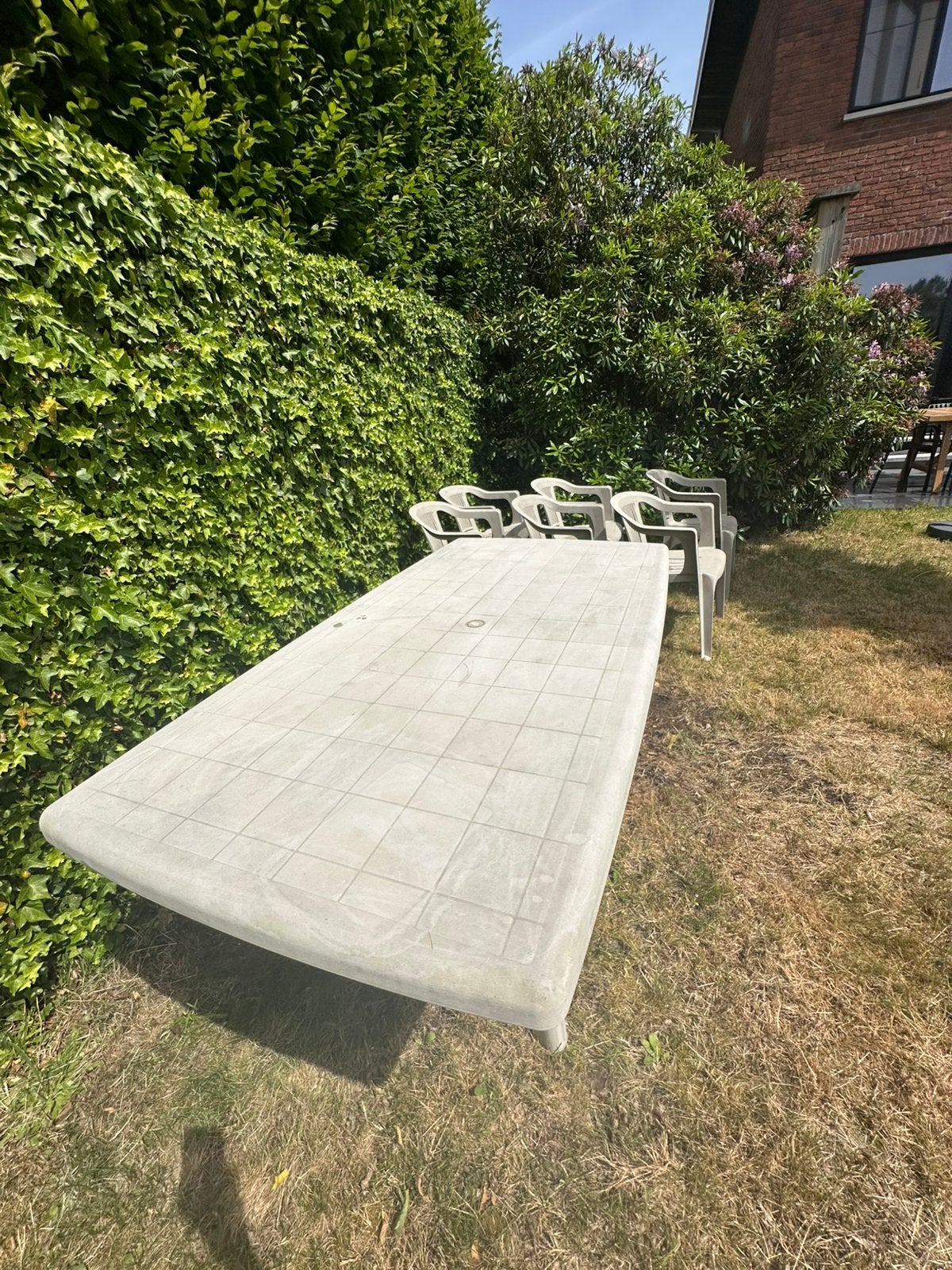 Tuintafel met 6 stoelen, Tuin en Terras, Tuinmeubel-accessoires, Ophalen, Gebruikt