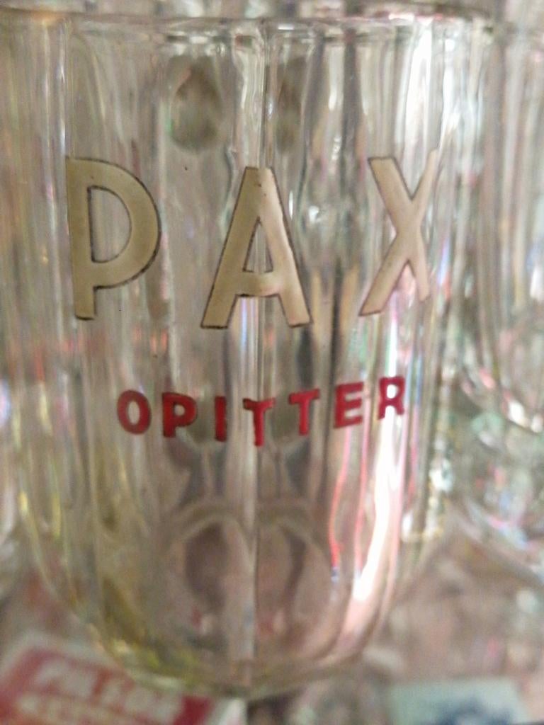 Pot Pax en verre à bière émaillé, Enlèvement, Verre à bière