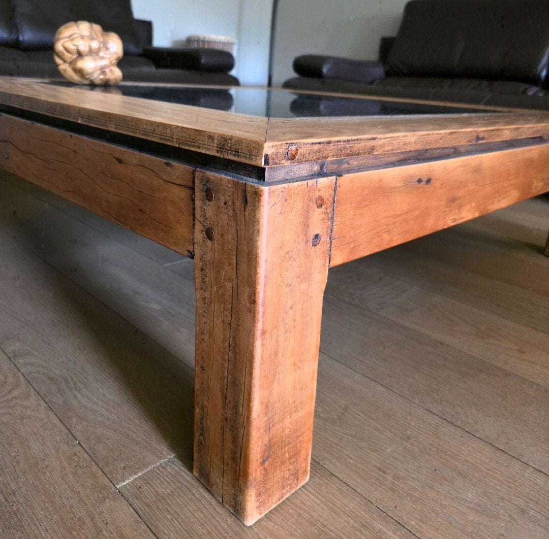 Salontafel met arduin., Huis en Inrichting, Ophalen, Zo goed als nieuw, Vierkant