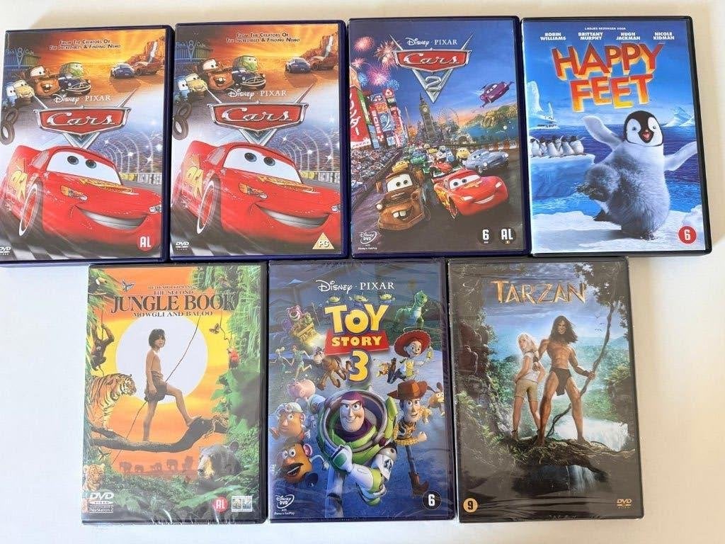 7 DVD's Tarzan, Jungle Book, Toy Story 3, Happy Feet, 3xCars, Cd's en Dvd's, Vanaf 6 jaar, Ophalen of Verzenden, Nieuw in verpakking