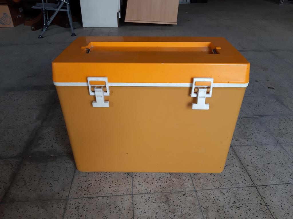 Belle glacière vintage — Orange rétro des années 70, Enlèvement ou Envoi, Utilisé, Élément de refroidissement, Glacières