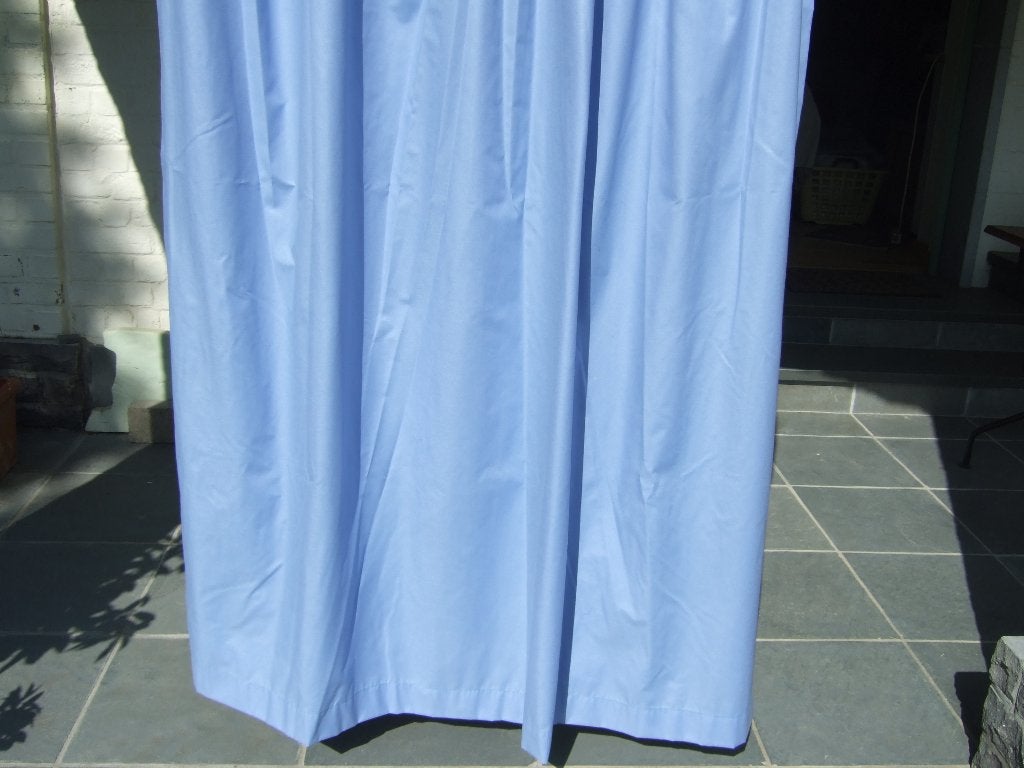 Effen blauwe gordijnen, Ophalen, 100 tot 150 cm, Blauw, Zo goed als nieuw