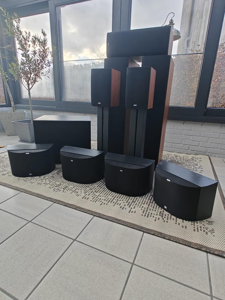 Complete B&W Home Cinema set incl. versterker, 70 watt of meer, Zo goed als nieuw, 5.1-systeem, Ophalen