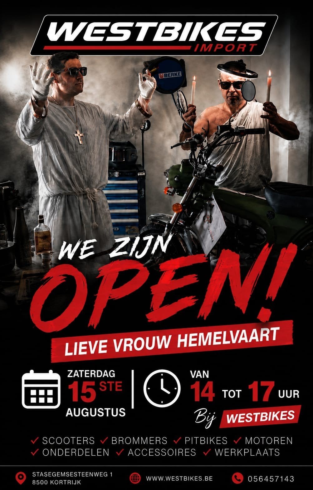 WestBikes OPEN op 15 augustus van 14u tot 17u!, Neuf, Autres modèles, Enlèvement ou Envoi, 49 cm³