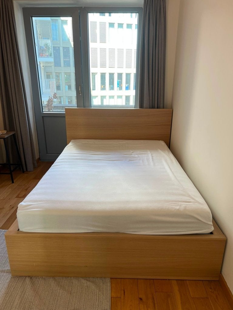 Lit IKEA MALM 140x200 + sommiers à lattes + matelas, Enlèvement