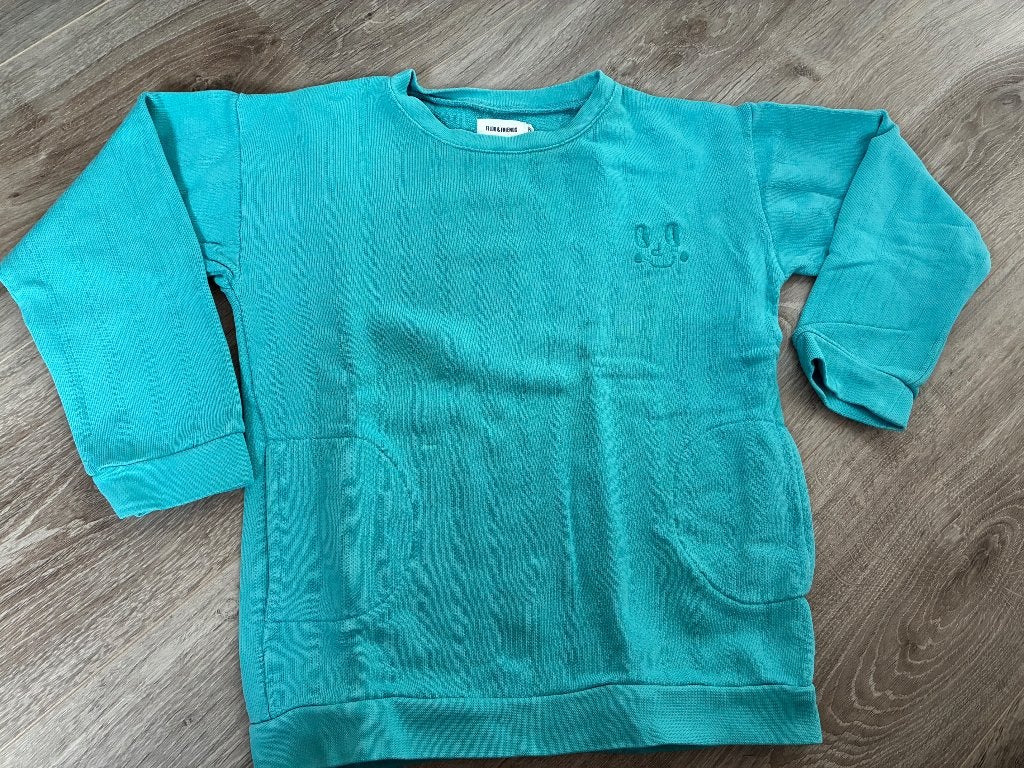 Sweater Filou blauw smiley - maat 6, Kinderen en Baby's, Gebruikt, Jongen of Meisje, Trui of Vest, Ophalen of Verzenden