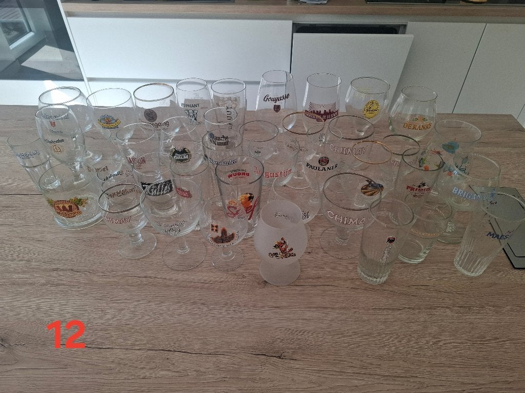 Lot de verres à bière – nombreuses marques belges, Enlèvement, Comme neuf, Verre ou Verres, Autres marques