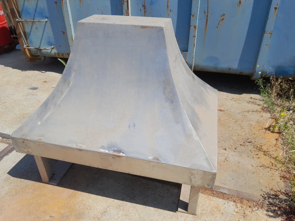Getoogde RVS Schoorsteenkap, absolute nieuwstaat 110x85cm, Doe-het-zelf en Bouw, Ophalen, Zo goed als nieuw