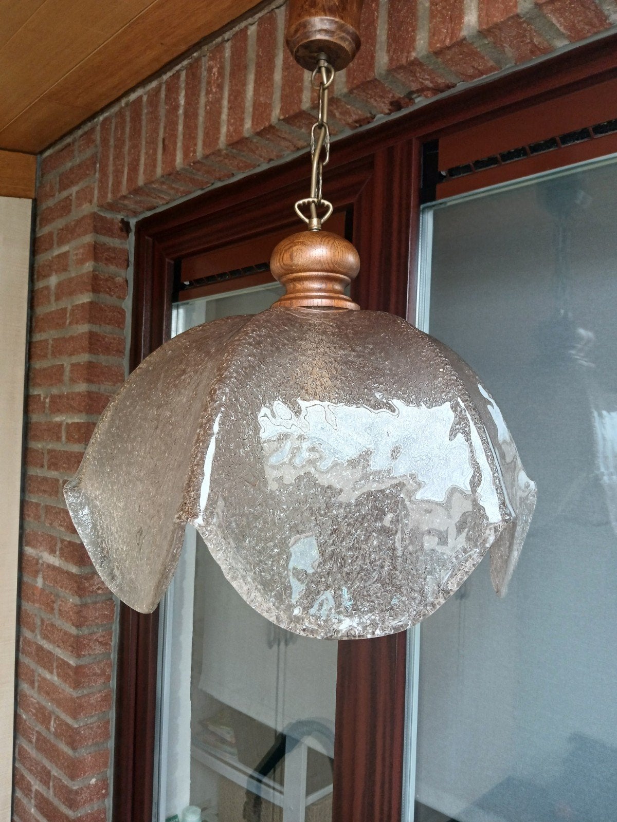 Vintage Murano glazen hanglamp, Ophalen
