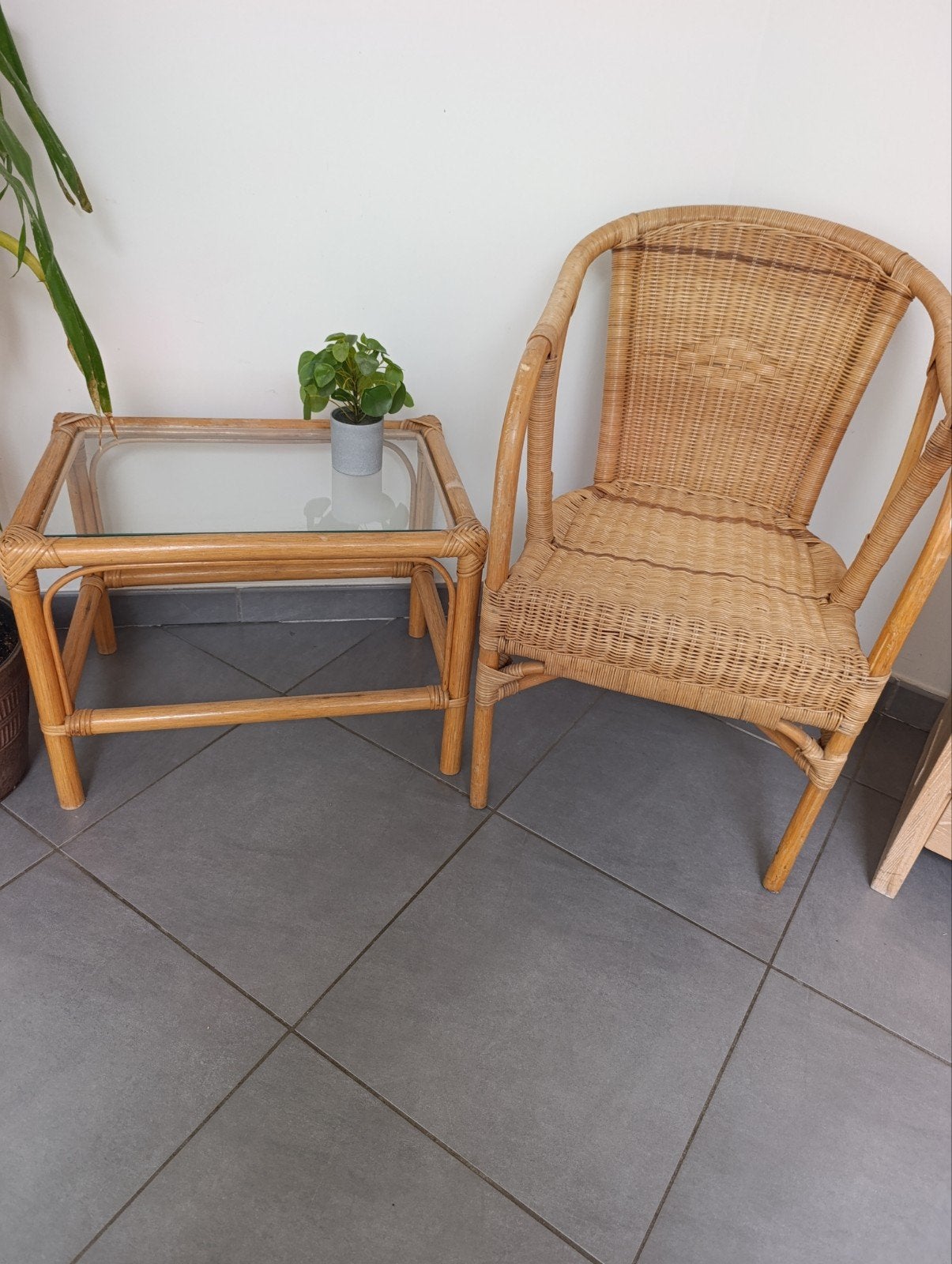 Rotan set, Tuin en Terras, Ophalen, Rotan, Stoel