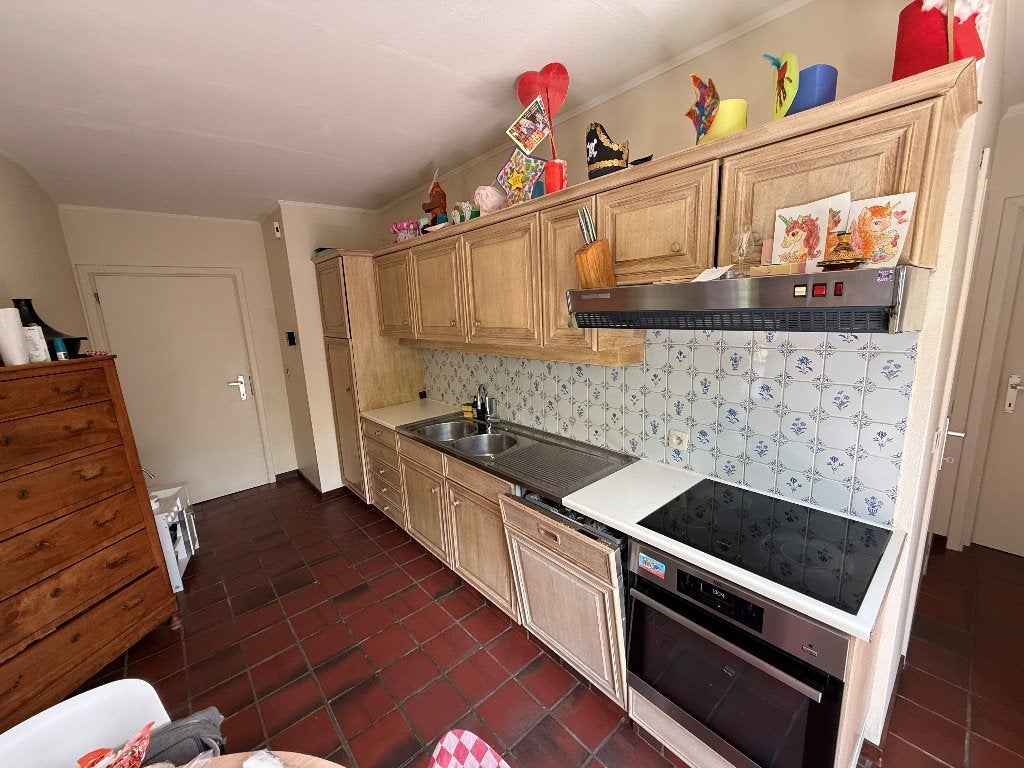 Keuken - Beschikbaar vanaf 01/27, Maison & Meubles, Bois, Enlèvement, Crème, Cuisine à mur double